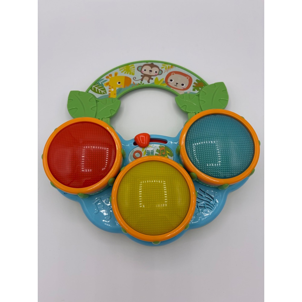 Bright Starts Safari Beats Musical Drum Toy Light Up Jungle Theme Toddler 52269
